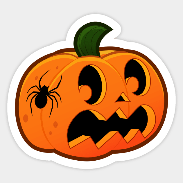 Pumpkin No Likey Sticker by Victorpierceart